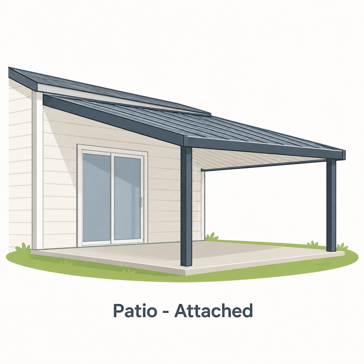 Example of an attached patio