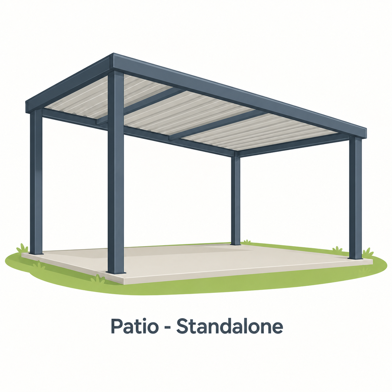 Example of a standalone patio